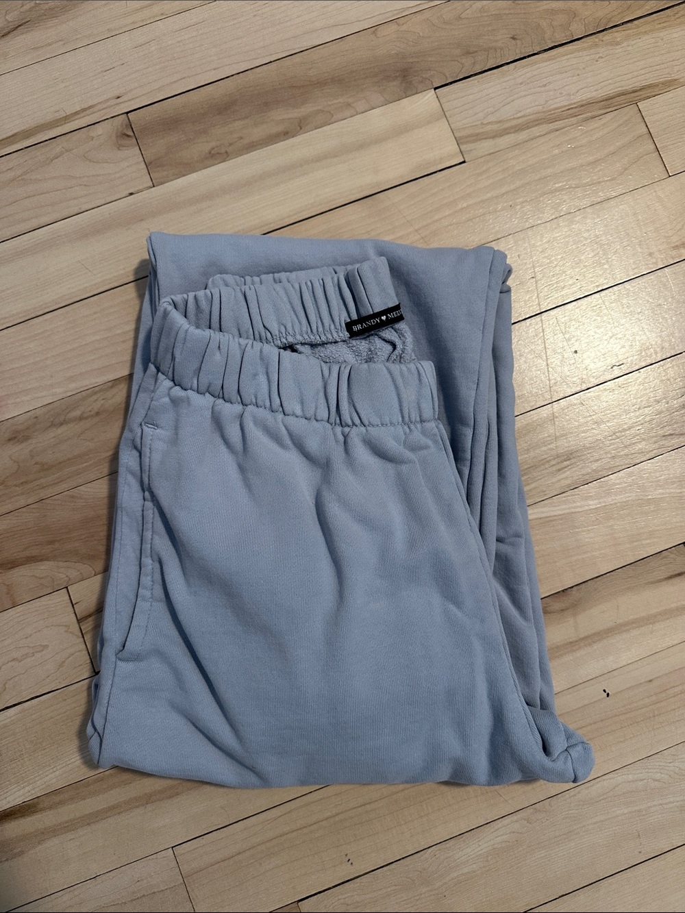 Brandy Melville Pale Blue Joggers with Elastic Waist